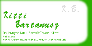 kitti bartanusz business card